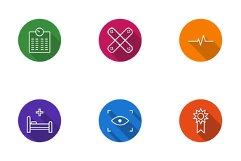 Medical Line Circle Icon Pack
