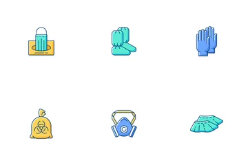 Medical PPE Kit Icon Pack