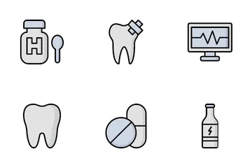 Santé médicale et alimentation Pack d'Icônes