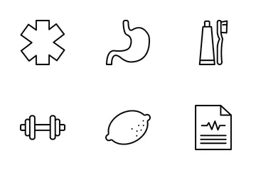 Santé médicale et alimentation Pack d'Icônes