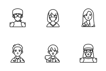 Medical Staff Characters Icon Pack