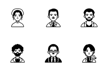 Medical Staff Characters Icon Pack