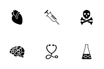 Medical Stencil Icon Pack