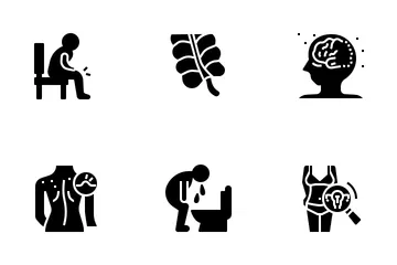 Medical Symptoms Glyph Icon Pack