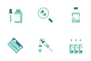 Médicaments en pharmacie Pack d'Icônes