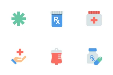 Medicamento Paquete de Iconos