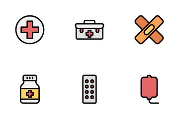 Medicamento Paquete de Iconos