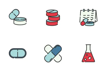 Medicamento Paquete de Iconos