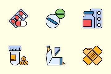 Medicamento Paquete de Iconos