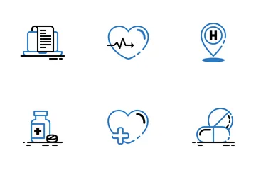 Medicina y atención sanitaria Paquete de Iconos