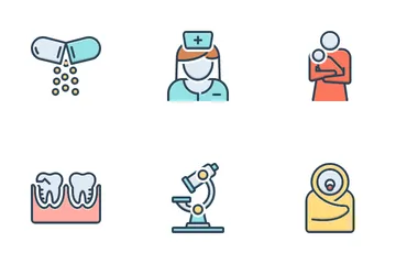 Medicina y atención sanitaria Icon Pack