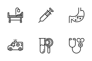 Medicina y salud Paquete de Iconos