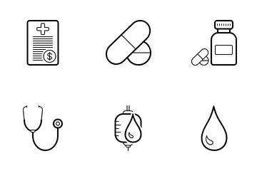 Medicine Line Icon Pack