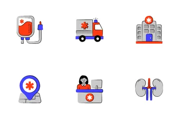 Medicina e saúde Pacote de Ícones