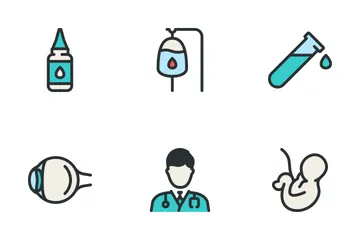 Conjunto médico grande - Color Paquete de Iconos