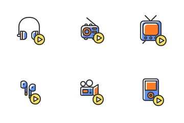 Mediengeräte und Player Symbolpack