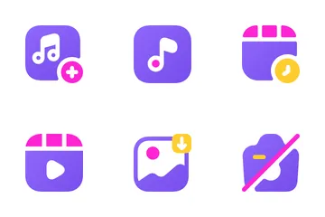 Medios de comunicación Paquete de Iconos