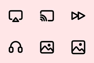 Medios de comunicación Paquete de Iconos