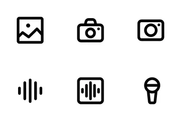 Medios de comunicación Paquete de Iconos