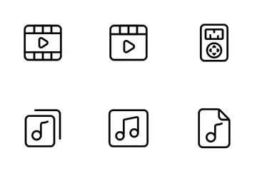 Medios de comunicación Paquete de Iconos