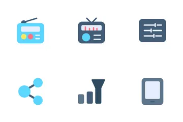Medios de comunicación Paquete de Iconos