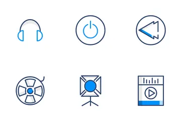 Medios de comunicación Paquete de Iconos