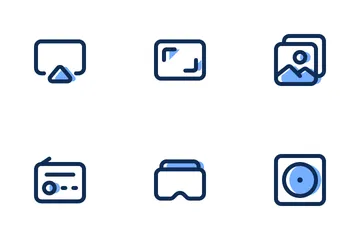 Medios de comunicación Paquete de Iconos
