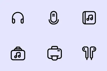 Medios de comunicación Paquete de Iconos