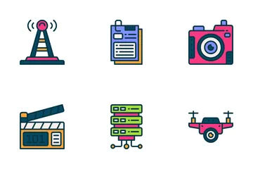 Medios de comunicación Paquete de Iconos