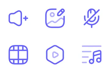 Medios de comunicación Paquete de Iconos