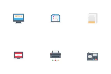 Medios de comunicación Paquete de Iconos