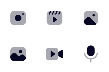 Medios de comunicación Paquete de Iconos