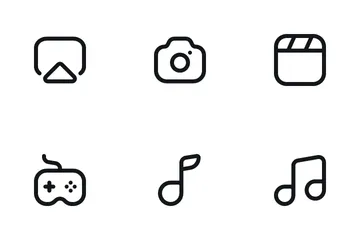 Medios de comunicación Paquete de Iconos