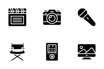 Medios y entretenimiento Icon Pack