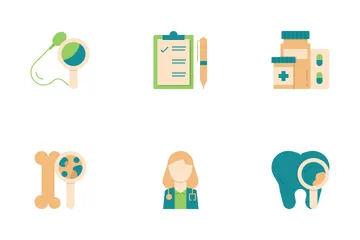 Medizin und Gesundheit Wohnung Symbolpack