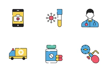 Medizin und Gesundheitswesen Symbolpack
