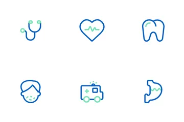 Medizinische Gesundheitsversorgung Symbolpack