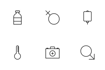 Medizinische Linie Symbolpack