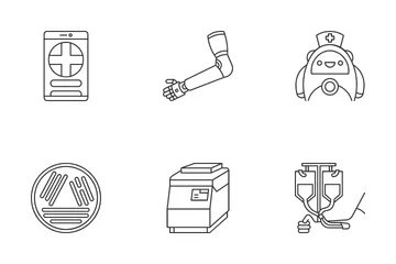 Medizinische Technologie Icon Pack