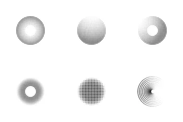 Meio-tom radial Pacote de Ícones