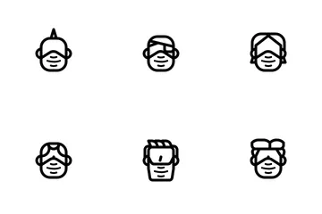 Men Facemask Icon Pack