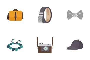 Men Fashion Accessories Icon Pack