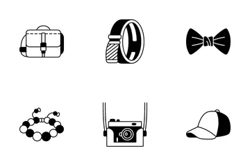 Men Fashion Accessories Icon Pack