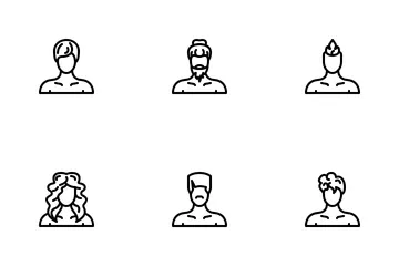 Men Hairstyle Icon Pack