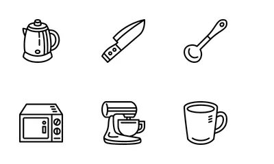 Batería de cocina Paquete de Iconos