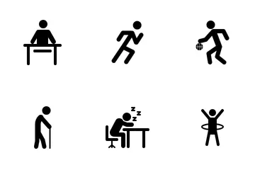 Menschliche Aktivitäten Symbolpack
