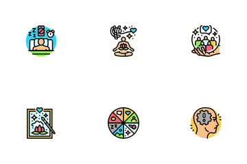 Mental Health People Care Mind Icon Pack