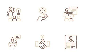 Mentoring And Training Icon Pack