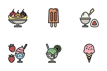 Menú de helados Paquete de Iconos