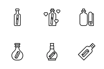 Message Bottle Icon Pack